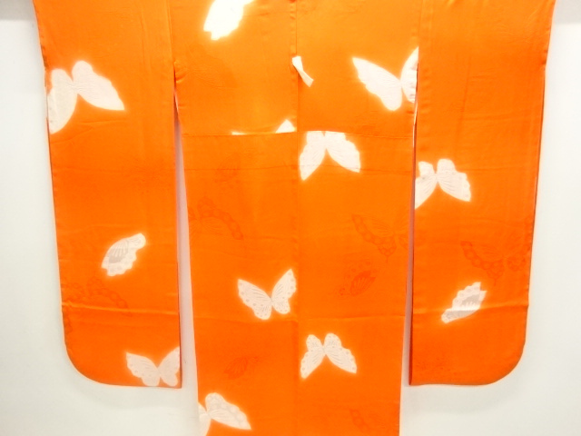 蝶模様単衣振袖用長襦袢